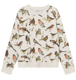 Dedicated Dedicated, Ystad Sweatshirt Autumn Birds, off white, L
