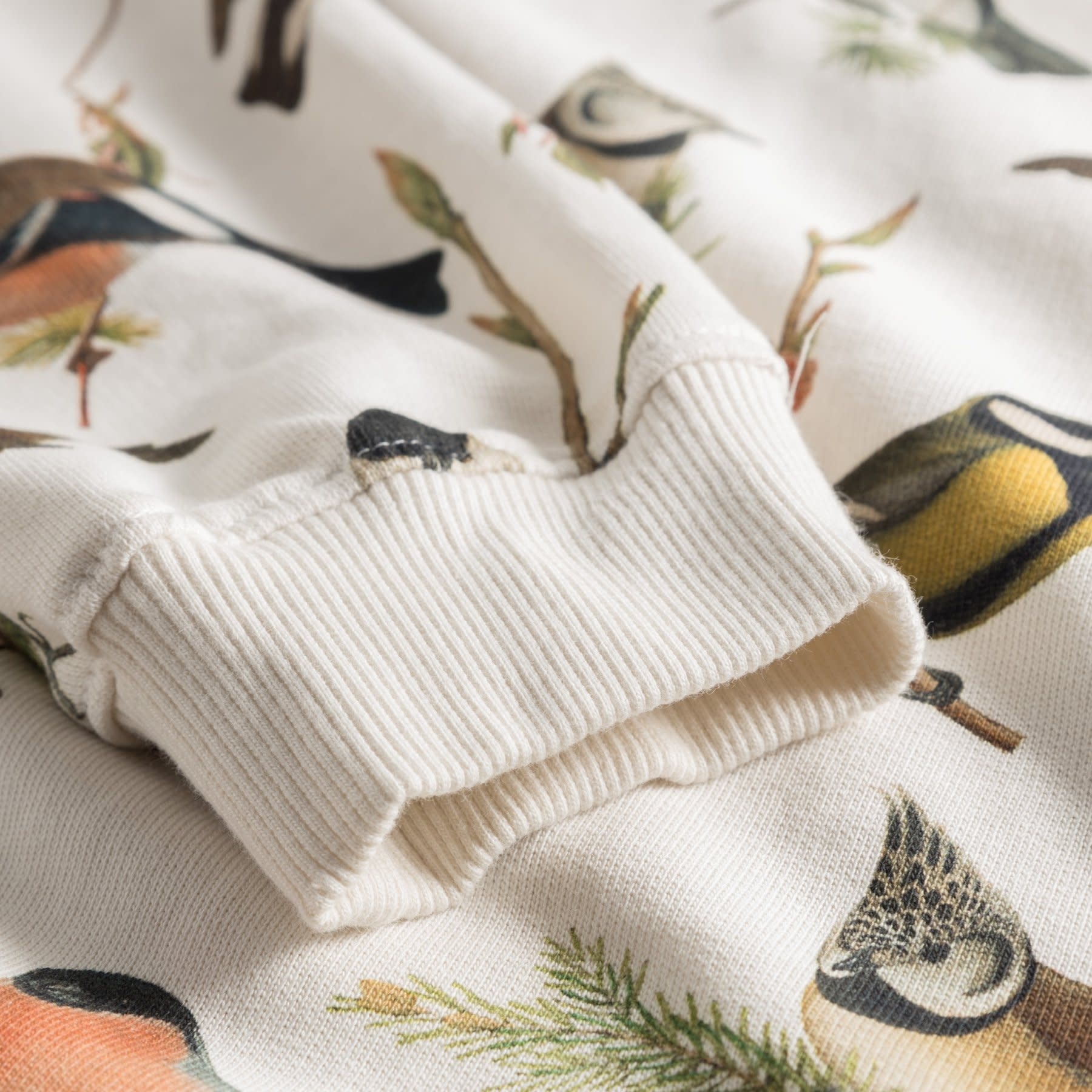 Dedicated Dedicated, Ystad Sweatshirt Autumn Birds, off white, S