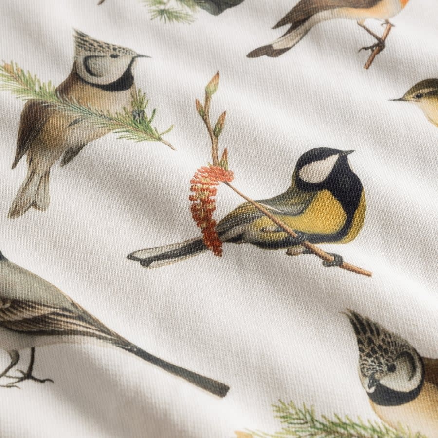 Dedicated Dedicated, Ystad Sweatshirt Autumn Birds, off white, XS