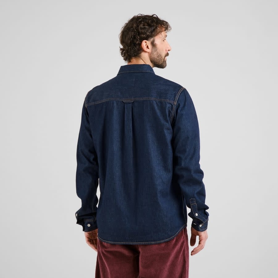 Dedicated Dedicated, Shirt Lunnevik Denim, dark blue, XL