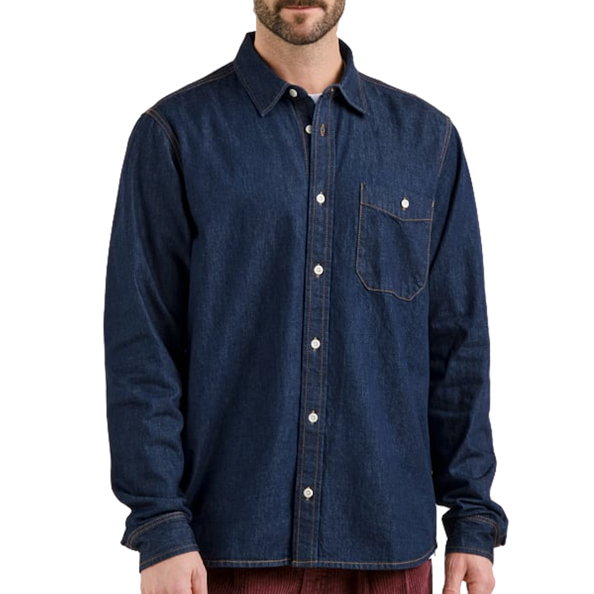 Dedicated Dedicated, Shirt Lunnevik Denim, dark blue, L
