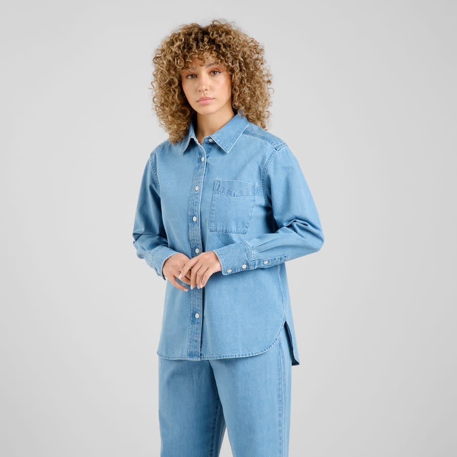 Dedicated Dedicated, Shirt Hult Denim, light blue, S