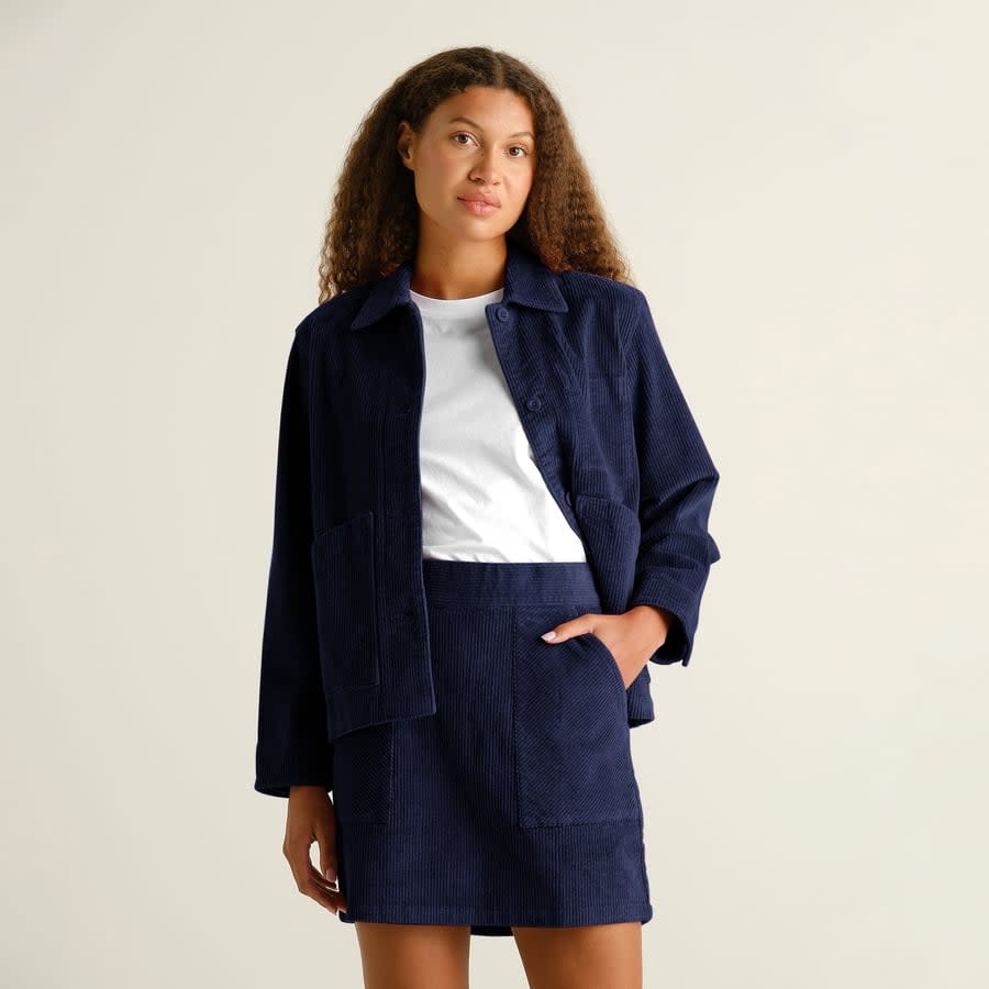 Dedicated Dedicated, Skirt Majorna Corduroy, navy, XS
