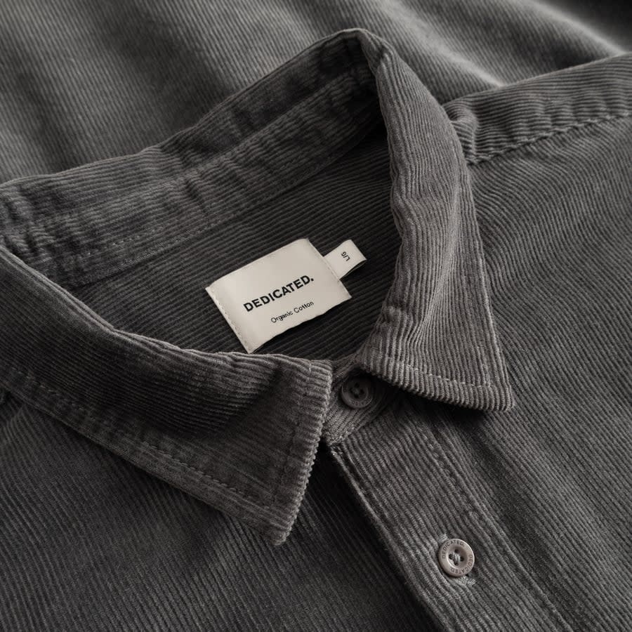Dedicated Dedicated, Varberg Corduroy Shirt, rock grey, L