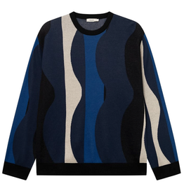 Dedicated Dedicated, Mora Wavy Stripe, blue, XL