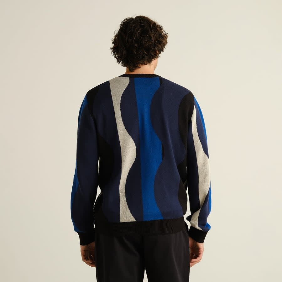 Dedicated Dedicated, Mora Wavy Stripe, blue, L