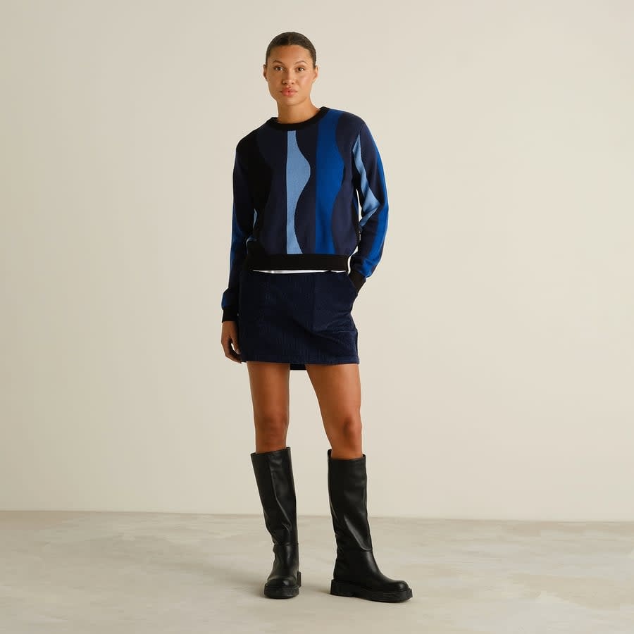 Dedicated Dedicated, Arendal Wavy Stripe, blue, S