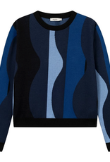 Dedicated Dedicated, Arendal Wavy Stripe, blue, XS