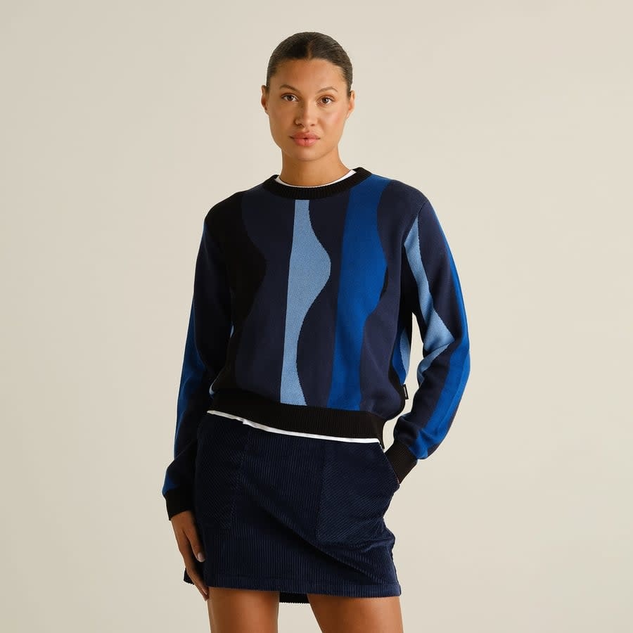 Dedicated Dedicated, Arendal Wavy Stripe, blue, XS