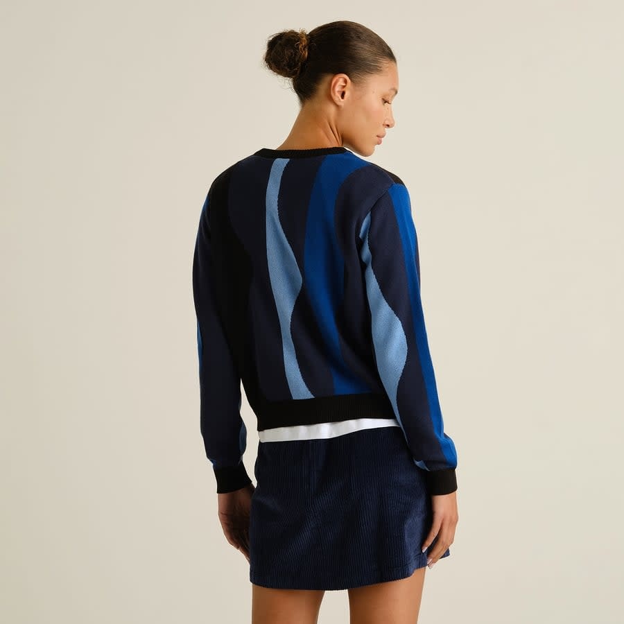 Dedicated Dedicated, Arendal Wavy Stripe, blue, XS