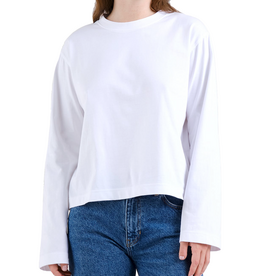 Dedicated Dedicated, Vreta LS T-Shirt, white, L
