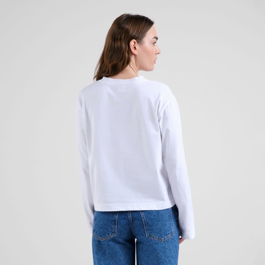 Dedicated Dedicated, Vreta LS T-Shirt, white, L