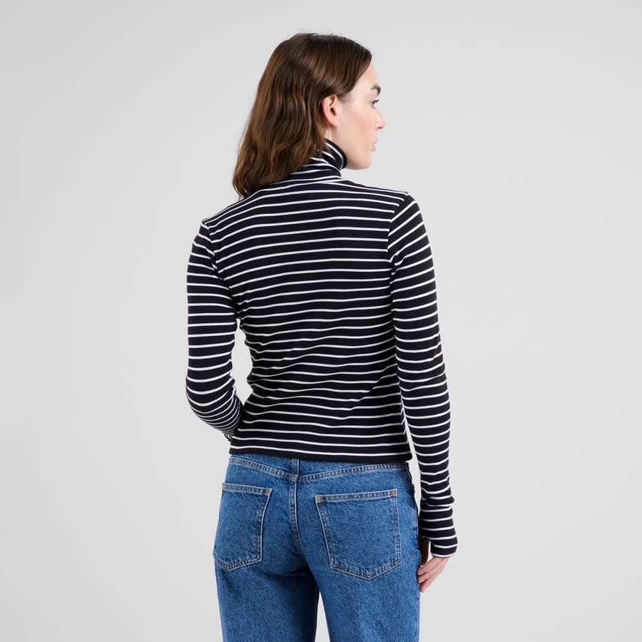 Dedicated Dedicated, Malma Stripe LS, black/white, L