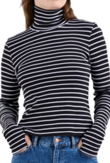 Dedicated Dedicated, Malma Stripe LS, black/white, M