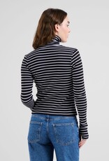 Dedicated Dedicated, Malma Stripe LS, black/white, M