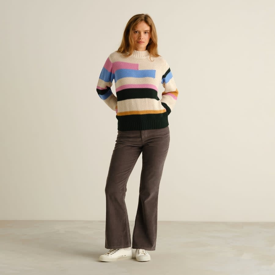 Dedicated Dedicated, Gotland Offset Stripe, multi color, L