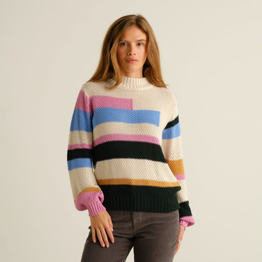 Dedicated Dedicated, Gotland Offset Stripe, multi color, S
