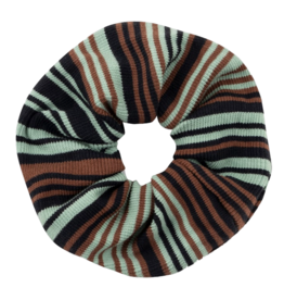 Dedicated Dedicated, Scrunchie Irregular Stripe, green, one size