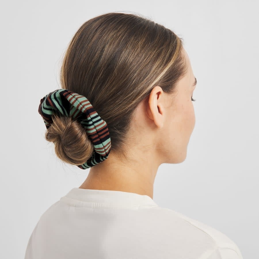 Dedicated Dedicated, Scrunchie Irregular Stripe, green, one size