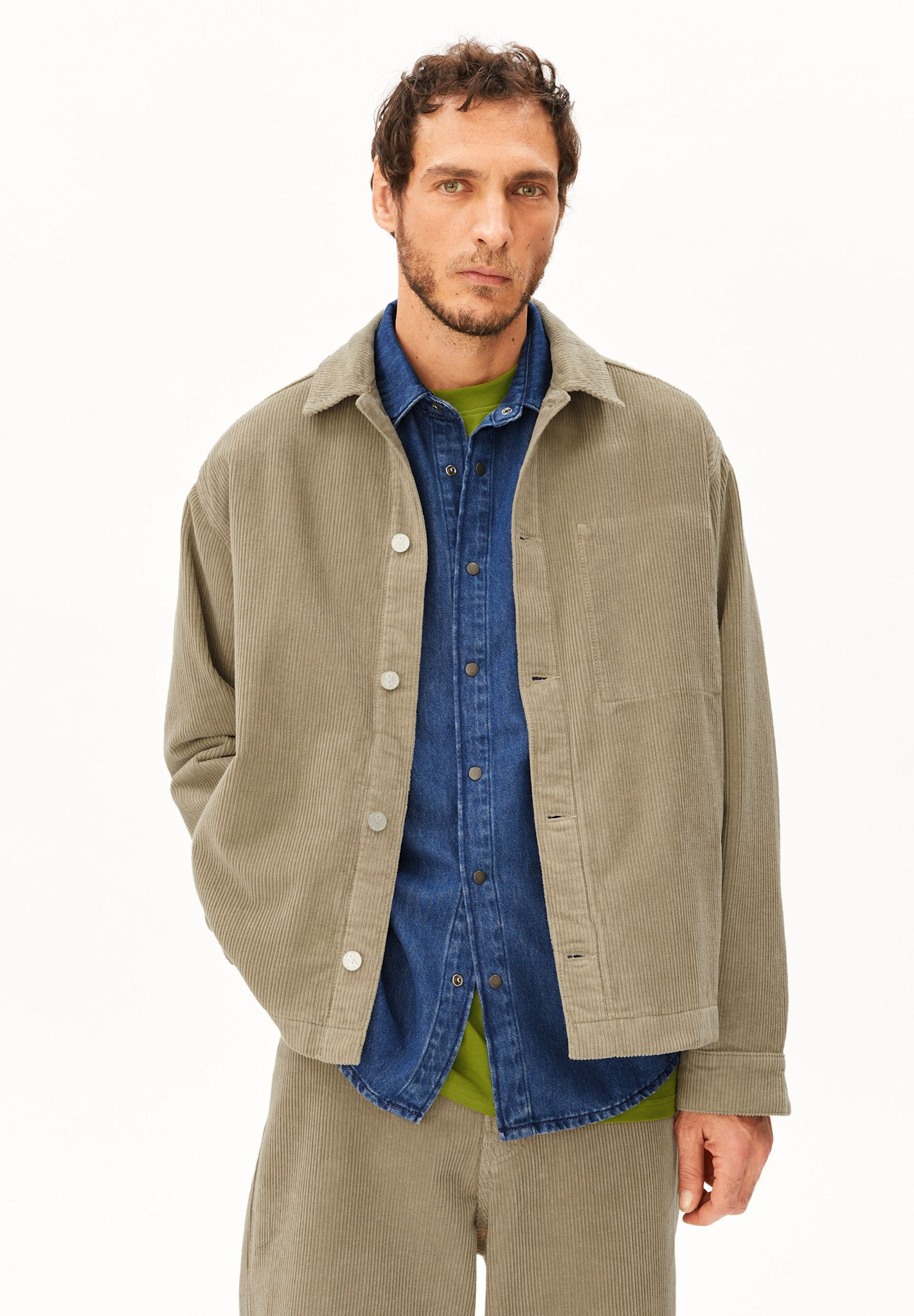 Armedangels Armedangels, Relaxed Corduroy Jacket, light sage, XL