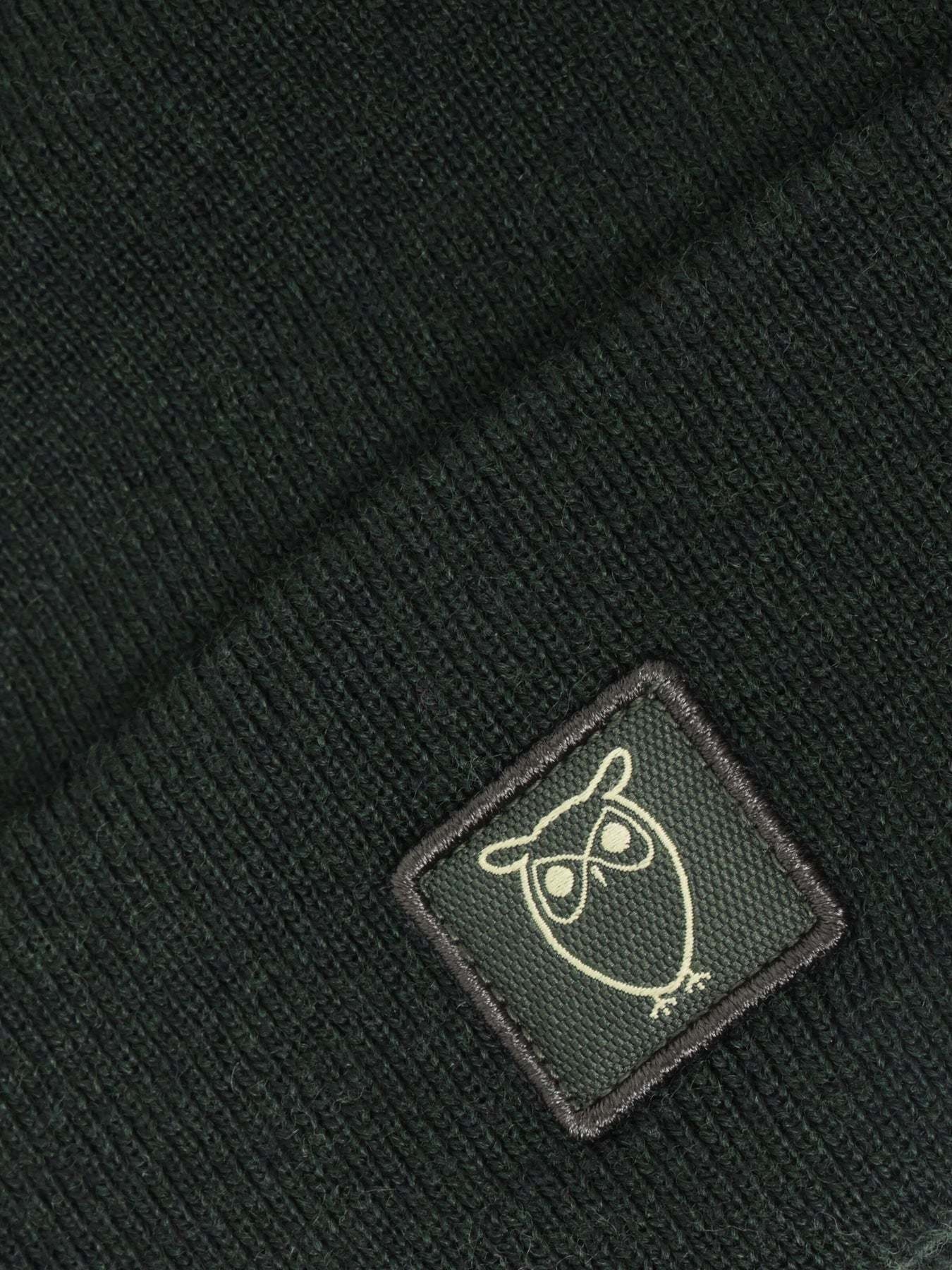 KnowledgeCotton Apparel KnowledgeCotton, Merino Double Layer Beanie, forest night