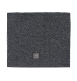 KnowledgeCotton Apparel KnowledgeCotton, Merino Badge Scarf, dark grey melange