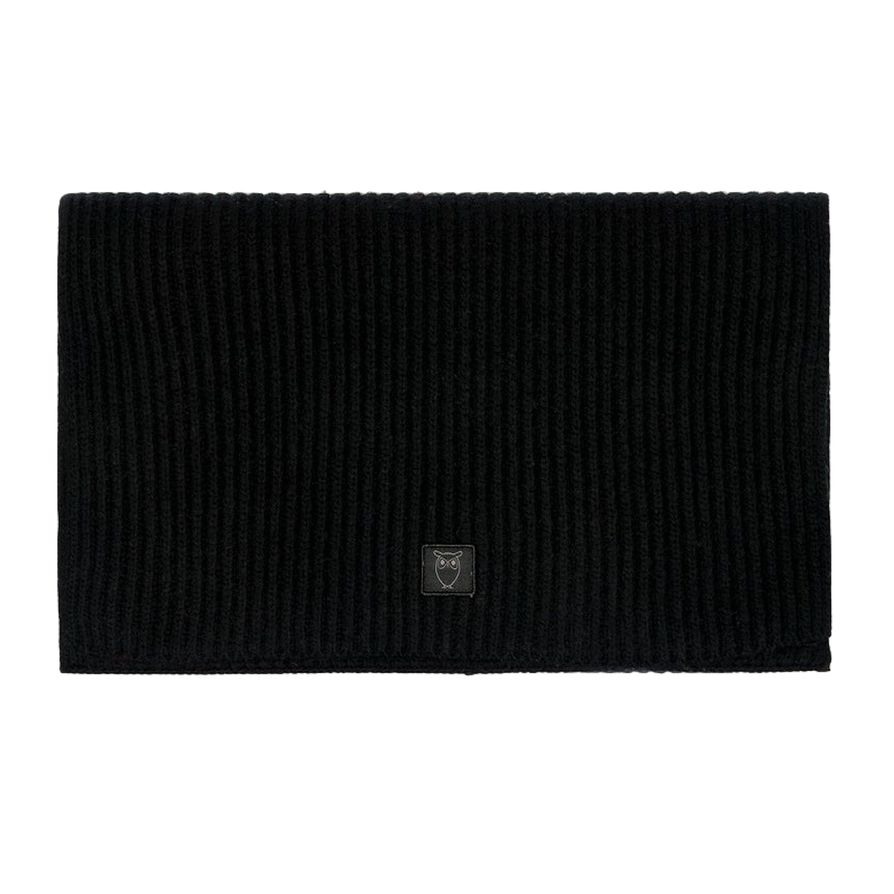 KnowledgeCotton Apparel KnowledgeCotton, Merino Badge Scarf, black jet
