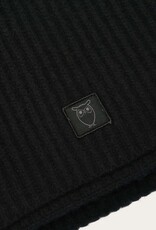 KnowledgeCotton Apparel KnowledgeCotton, Merino Badge Scarf, black jet