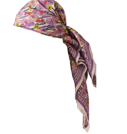 Maison Augustin Maison Augustin, Adult Floral Scarf, lilac