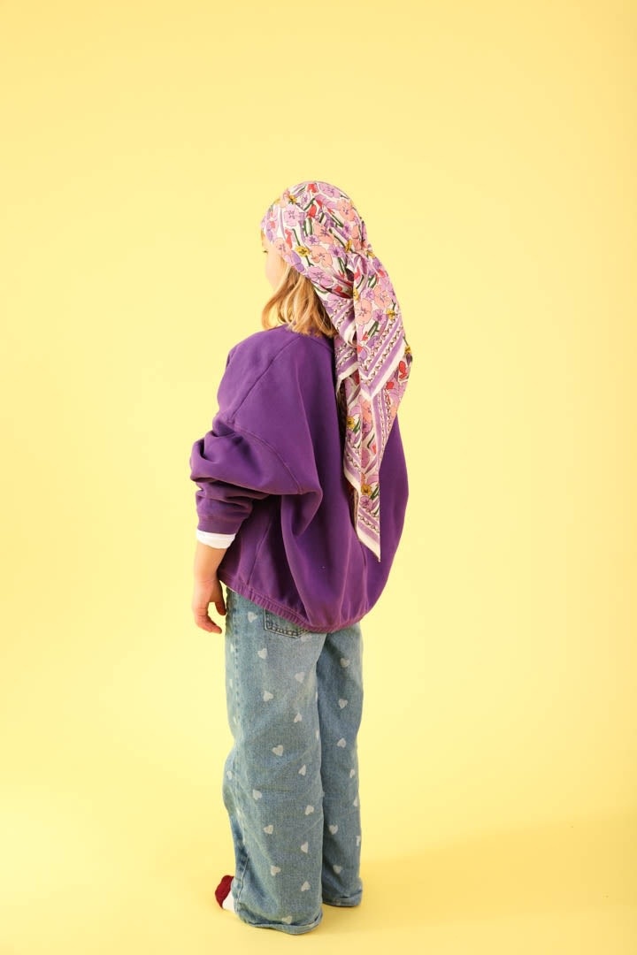 Maison Augustin Maison Augustin, Adult Floral Scarf, lilac