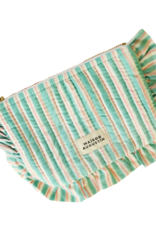 Maison Augustin Maison Augustin, Small Stripe Pouch, turquoise