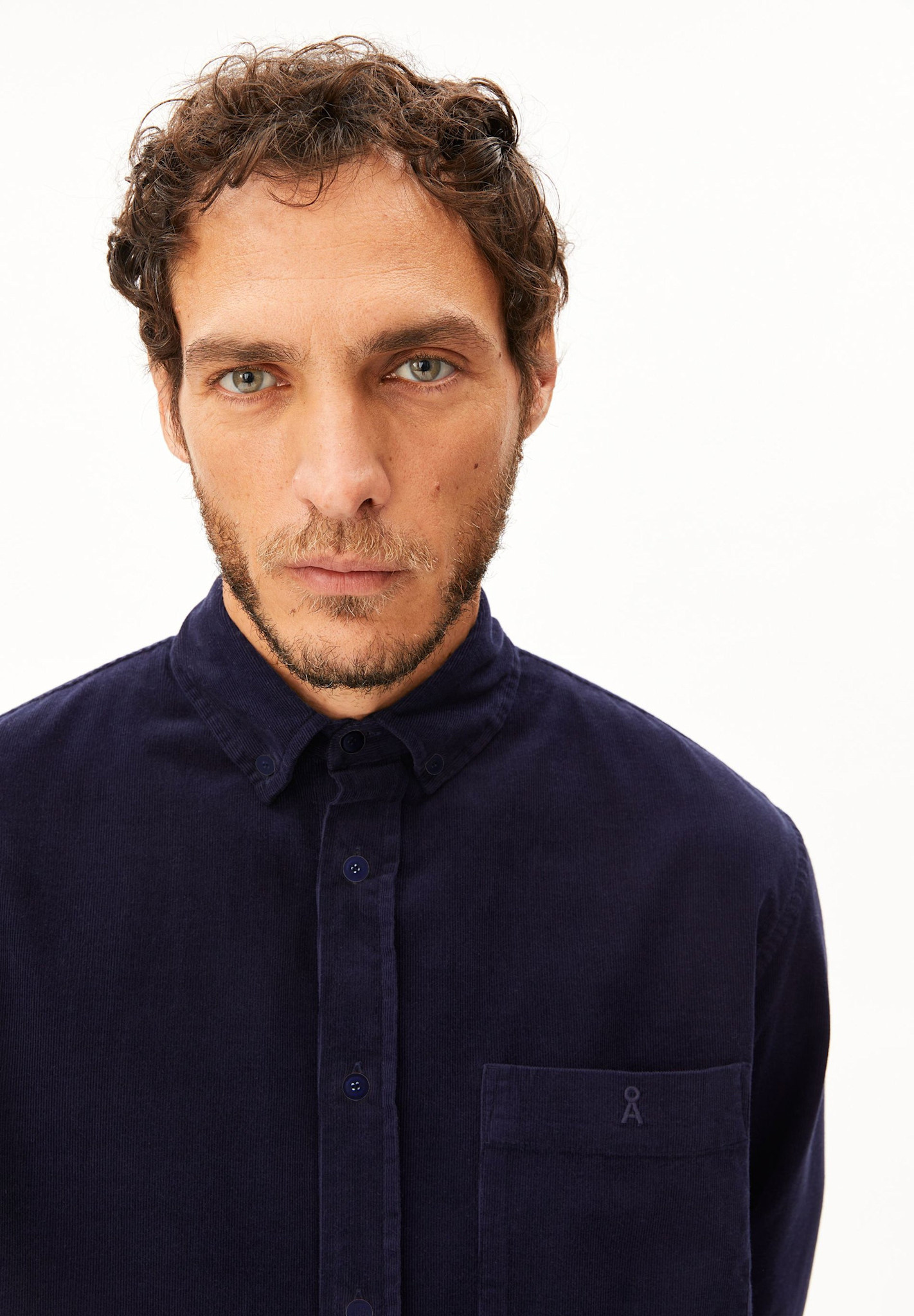 Armedangels Armedangels, Corduroy LS Shirt, tinted navy, S