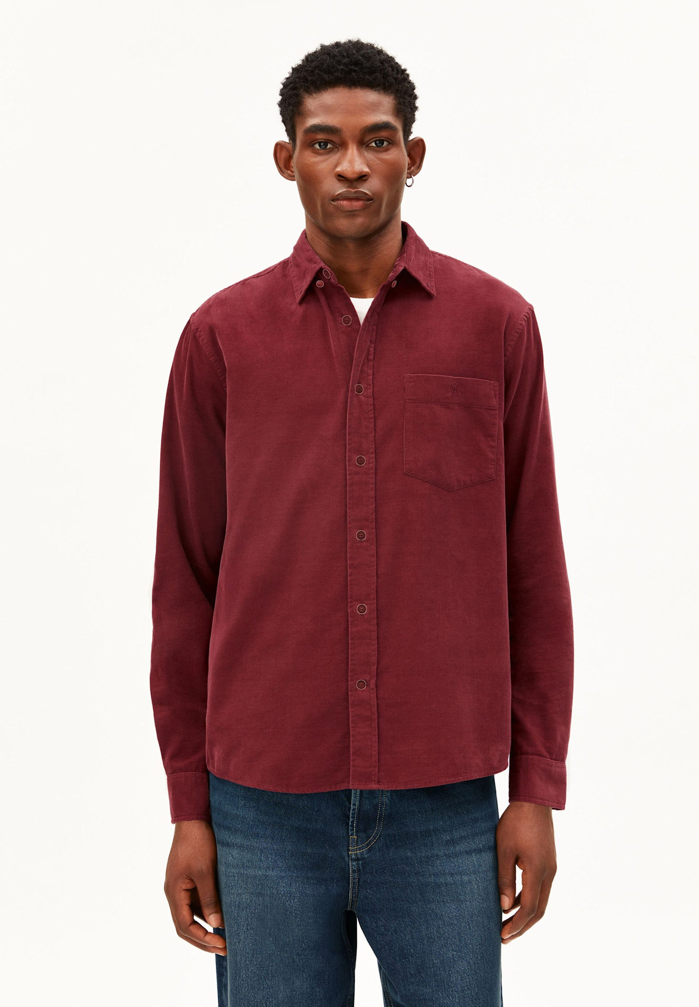 Armedangels Armedangels, Corduroy LS Shirt, velvet red, M