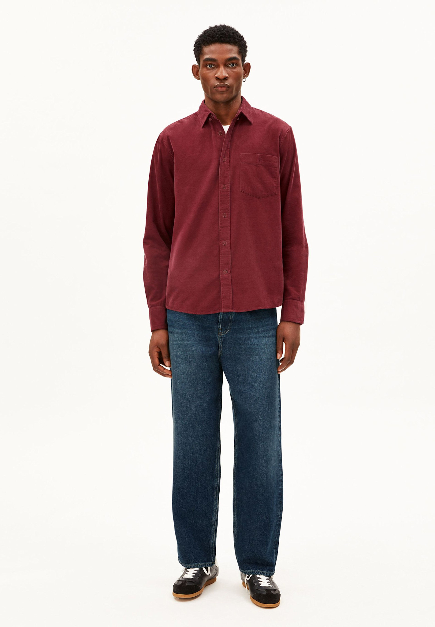 Armedangels Armedangels, Corduroy LS Shirt, velvet red, S