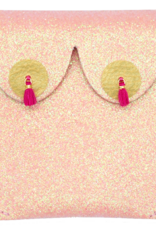 Alkemest Alkemest, Vegan Boob Pouch Pompom, pink glitter
