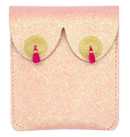 Alkemest Alkemest, Vegan Boob Pouch Pompom, pink glitter