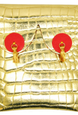 Alkemest Alkemest, Boob Pouch Pompom, gold croco