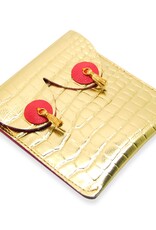 Alkemest Alkemest, Boob Pouch Pompom, gold croco