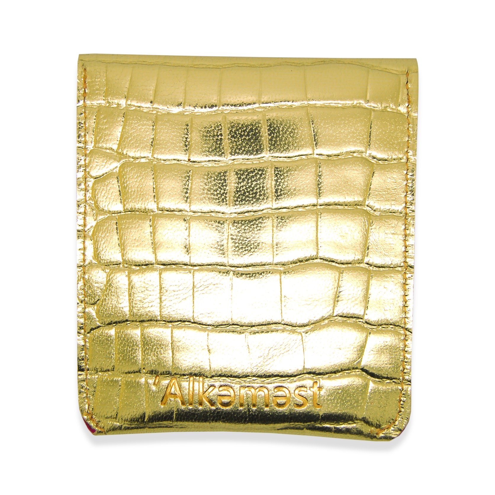Alkemest Alkemest, Boob Pouch Pompom, gold croco