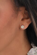 Attic Creations Attic Creations, No Rain No Flowers, enamel daisy silver