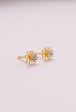 Attic Creations Attic Creations, No Rain No Flowers, enamel daisy silver