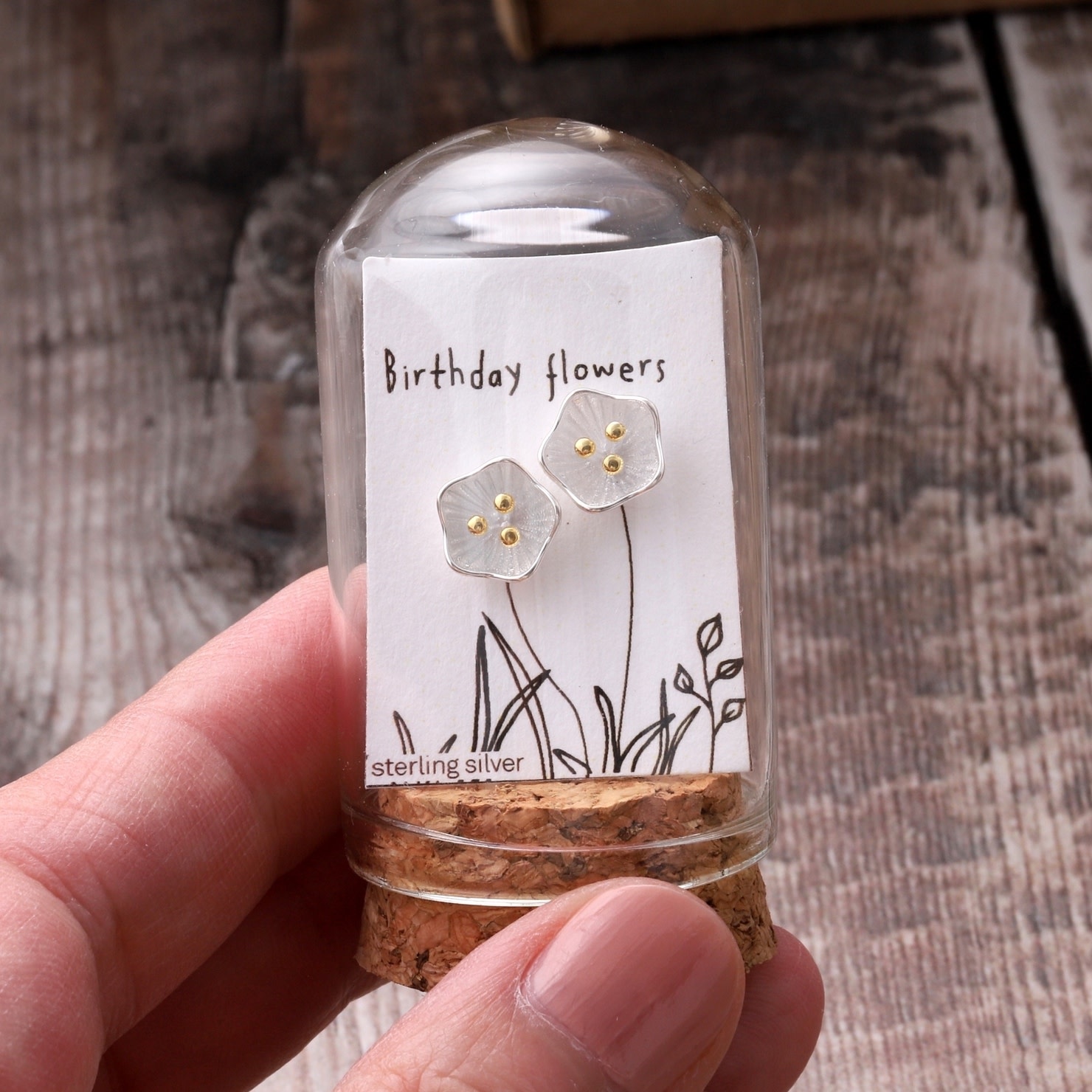 Attic Creations Attic Creations, Birthday Flowers, silver/gold