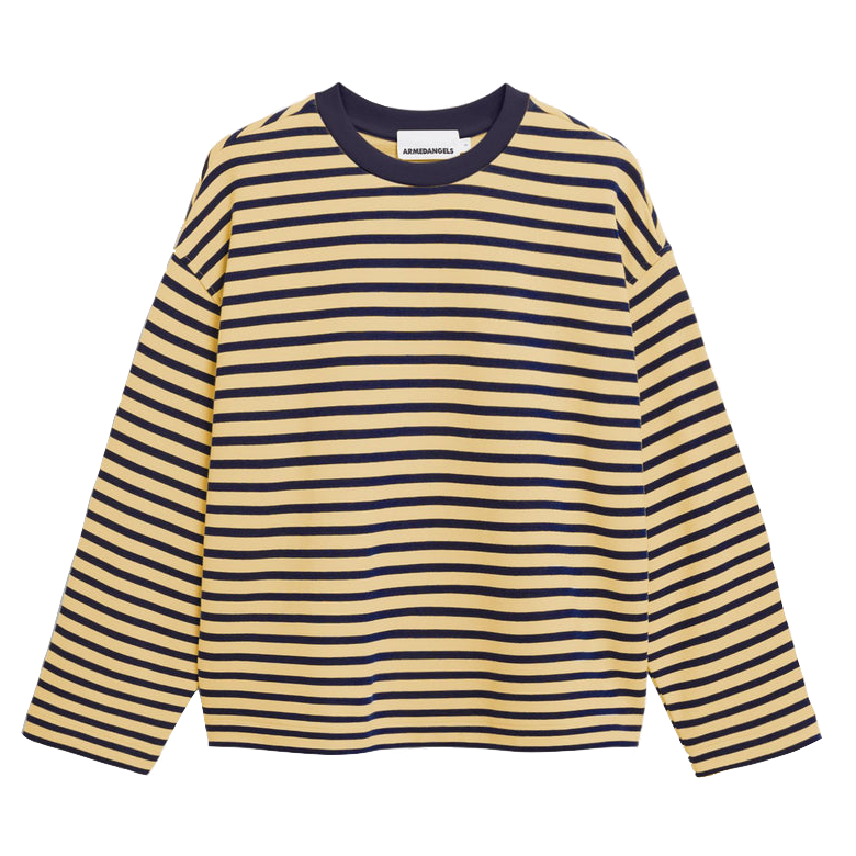 Armedangels Armedangels, Frankaa Maarlen Stripe, golden hay-tinted navy, M