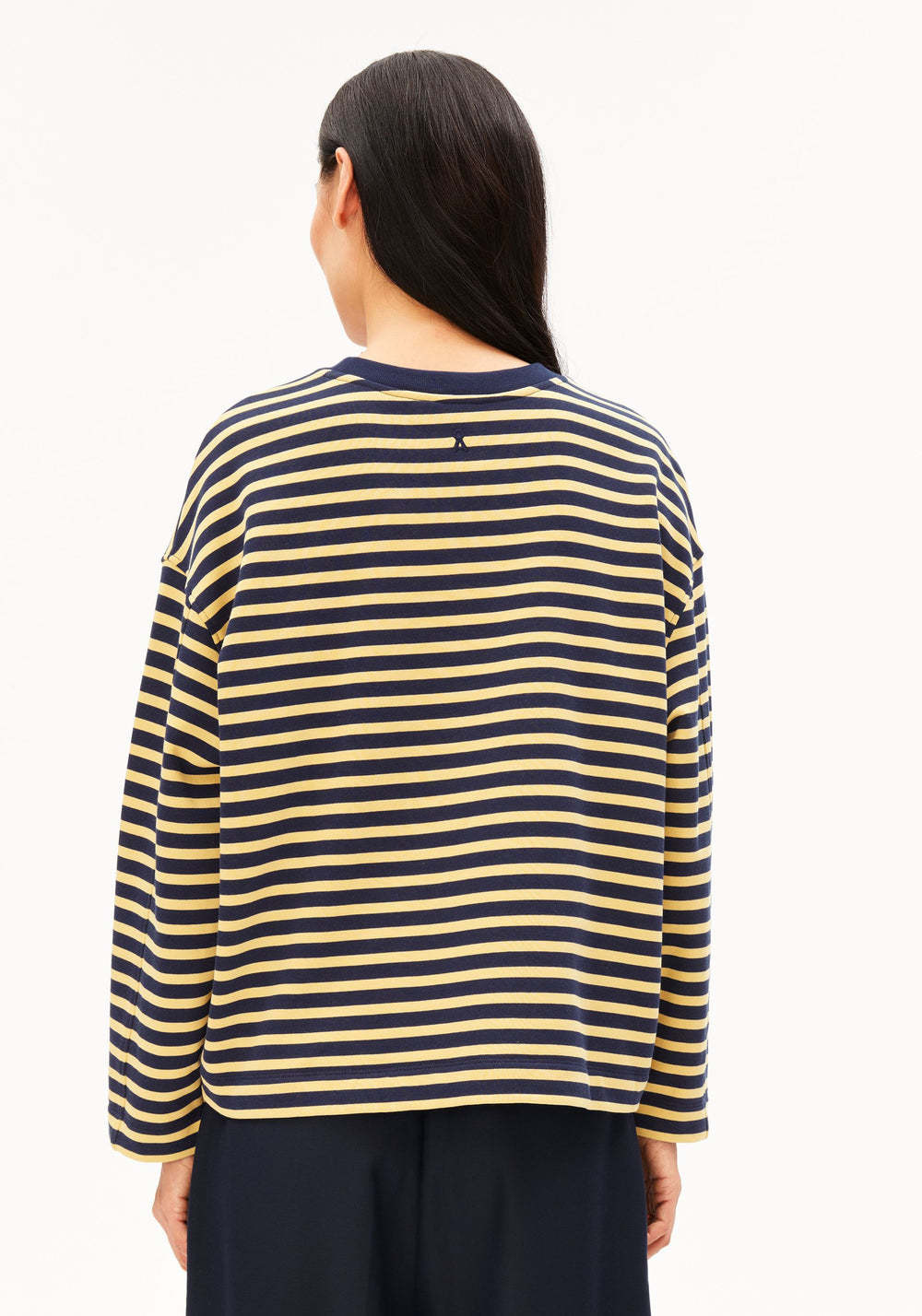 Armedangels Armedangels, Frankaa Maarlen Stripe, golden hay-tinted navy, S