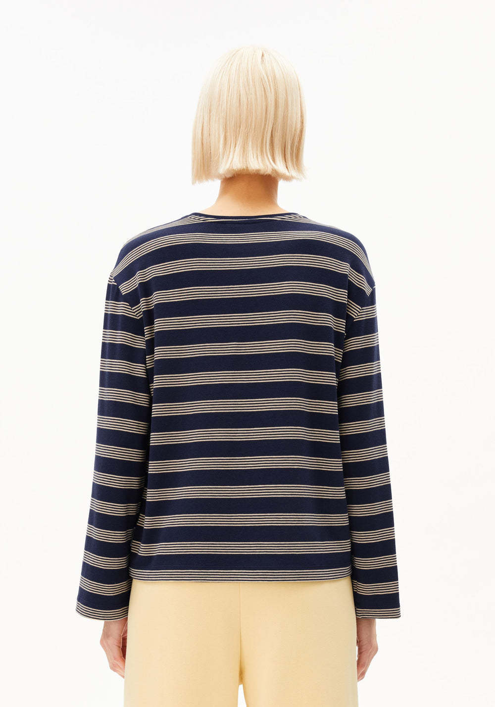 Armedangels Armedangels, Marynaa Stripe, tinted navy-golden hay, L