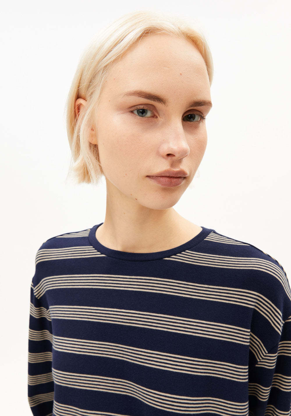 Armedangels Armedangels, Marynaa Stripe, tinted navy-golden hay, XS