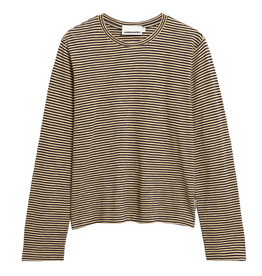 Armedangels Armedangels, Slub Jersey Stripe LS, tinted navy-golden hay, S