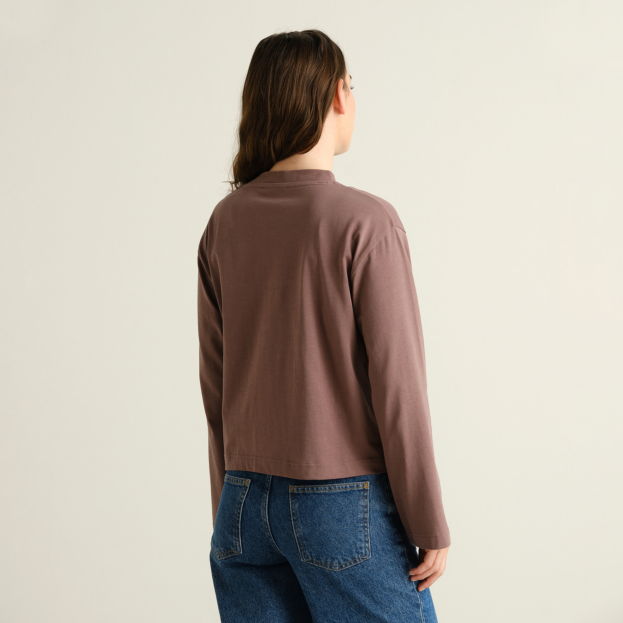 Dedicated Dedicated, Vreta LS T-Shirt, sparrow brown, M