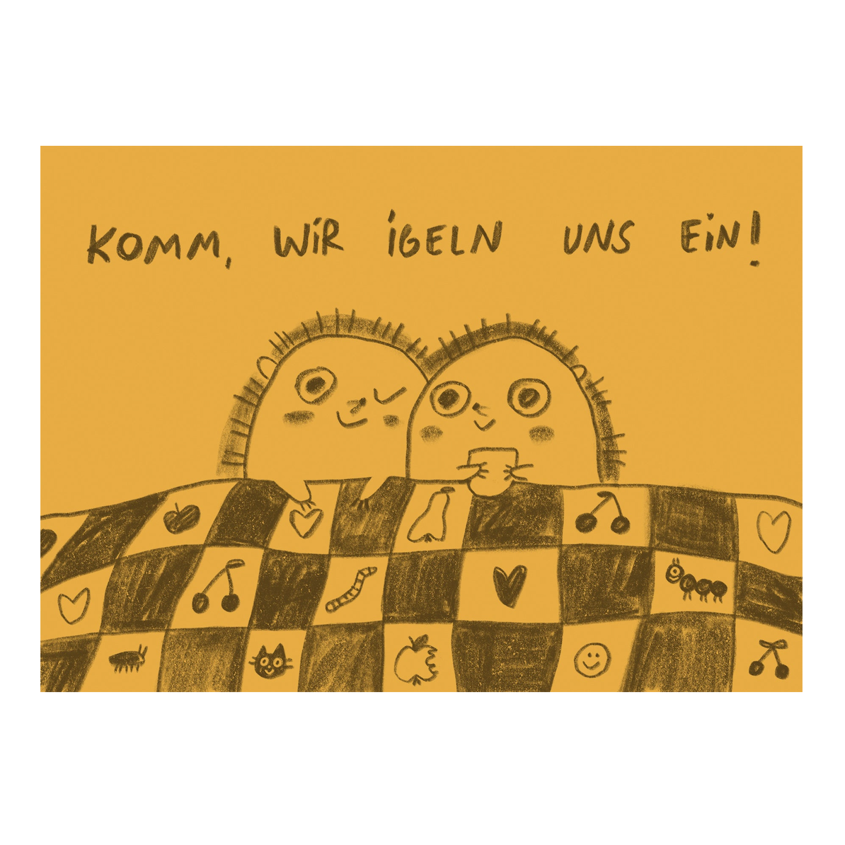 Slinga Slinga, Postkarte, einigeln