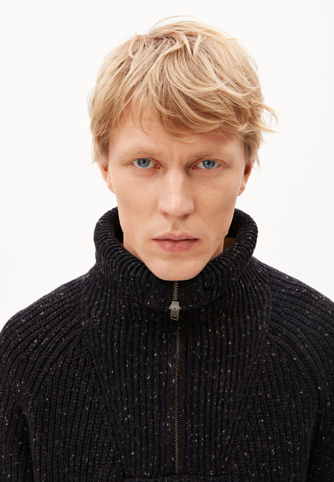 Armedangels Armedangels, Troyer Tweed Knit, black, L